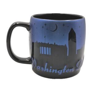 AmericaWare Washington DC Night Sky Oversized Stoneware Mug Blue Black 22oz